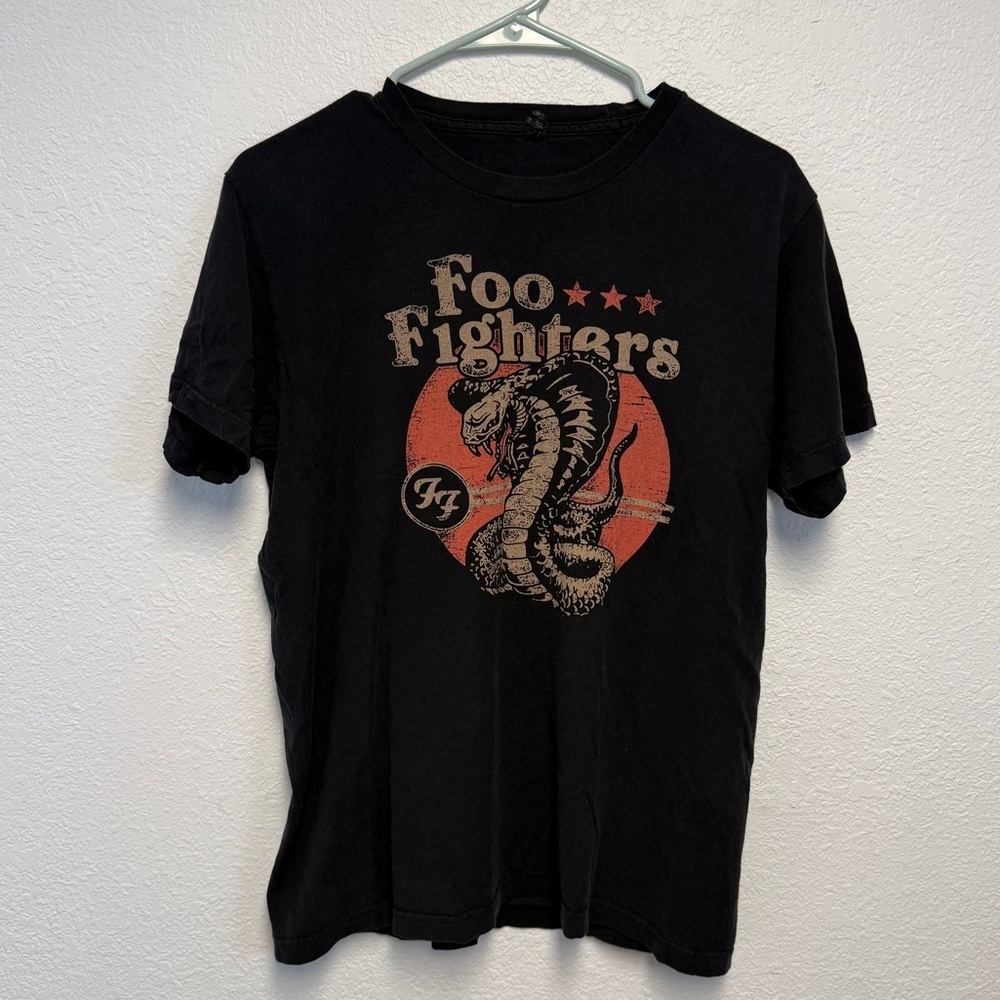 Foo Fighters Snake Graphic Band T Shirt Tultex Black Size S Rock Tee